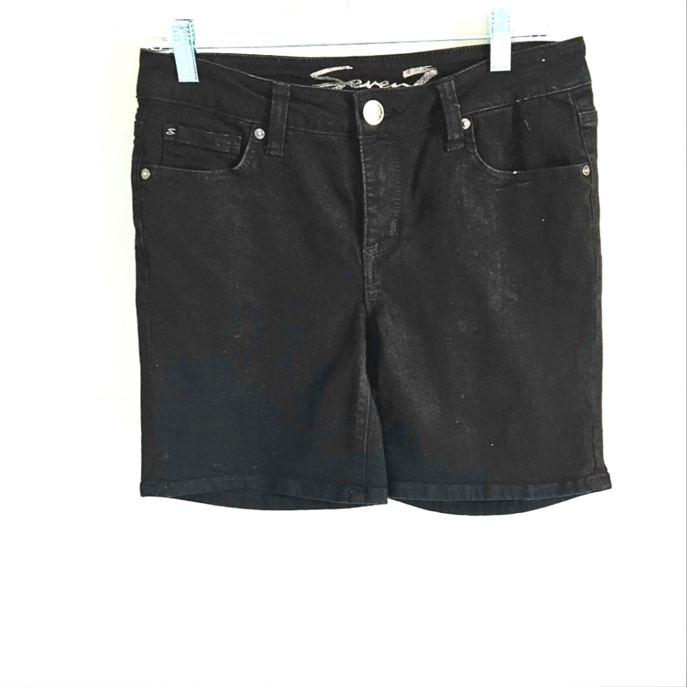 7 for All Mankind Shorts  black jean shorts